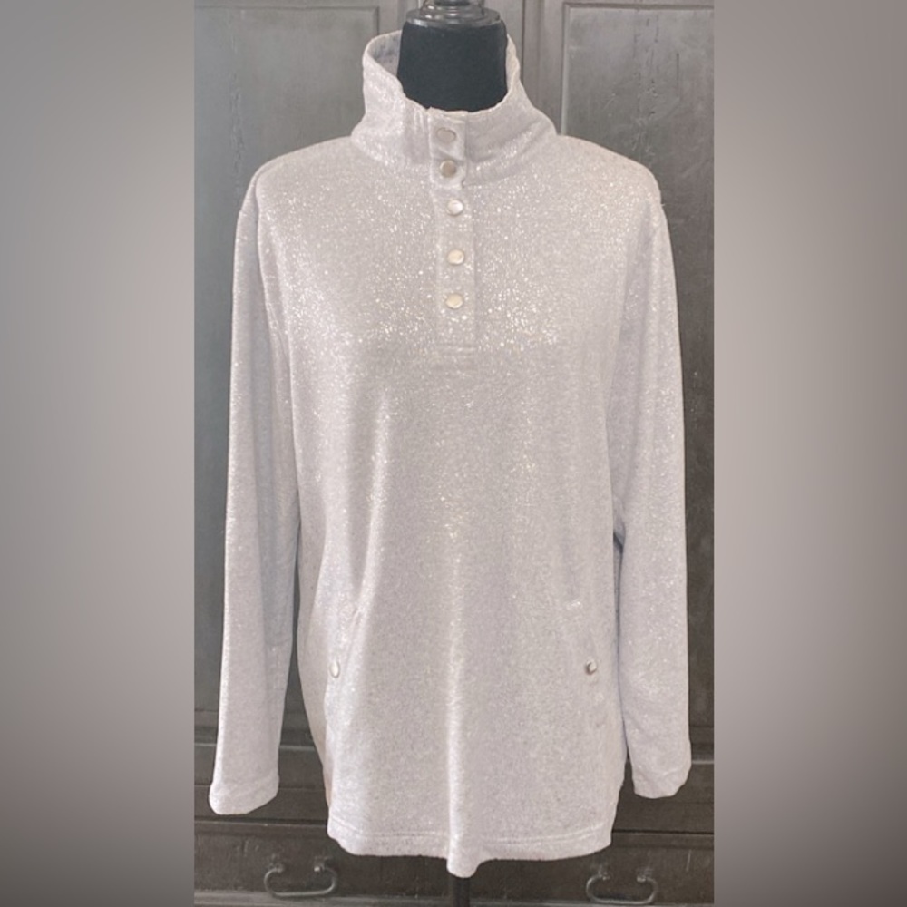 NTouch gray sweatshirt w/splash of silver - size Large